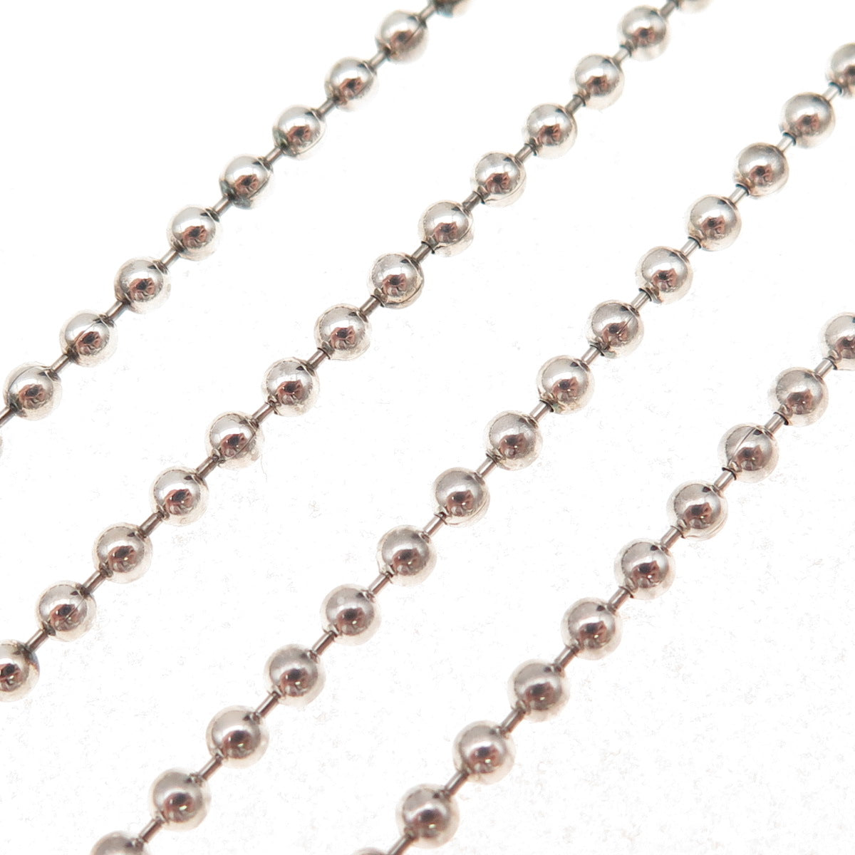 Tiffany & Co. 925 Sterling Silver Vintage Ball Beaded Chain Necklace 36"