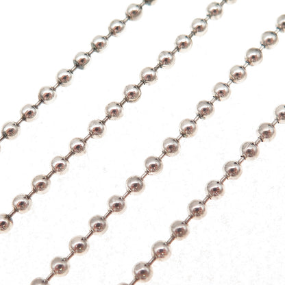 Tiffany & Co. 925 Sterling Silver Vintage Ball Beaded Chain Necklace 36"