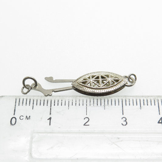 925 Sterling Silver 2-Tone Vintage Bracelet & Necklace Lock Clasp