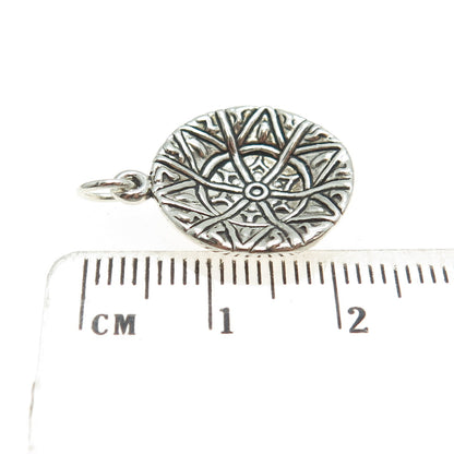 SUN WEST 925 Sterling Silver Vintage Southwestern Sun Flower Charm Pendant