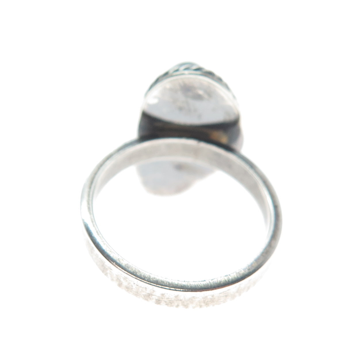 Old Pawn 925 Sterling Silver Vintage Kingman Turquoise Oxidized Ring Size 5.75