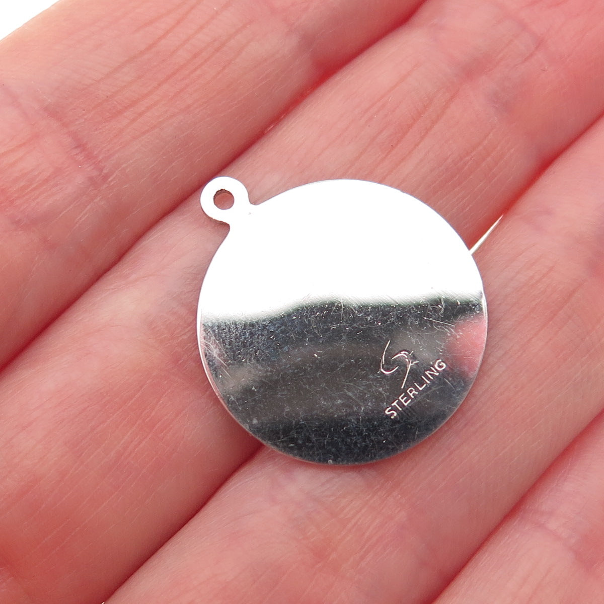 Spencer Co. 925 Sterling Silver Vintage Mother Tag Charm Pendant