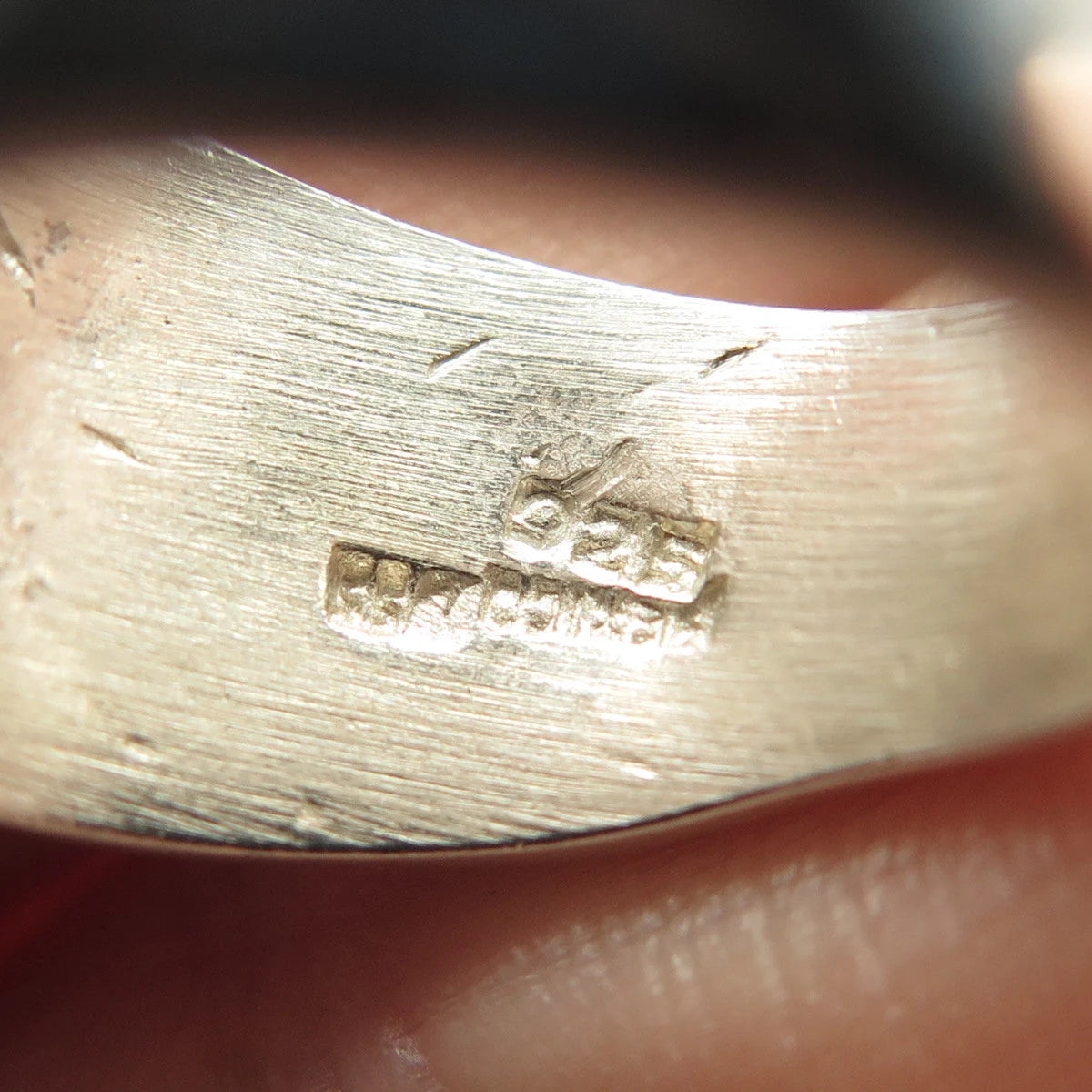 925 Sterling Silver Vintage Mexico Concave Ring Size 7.75