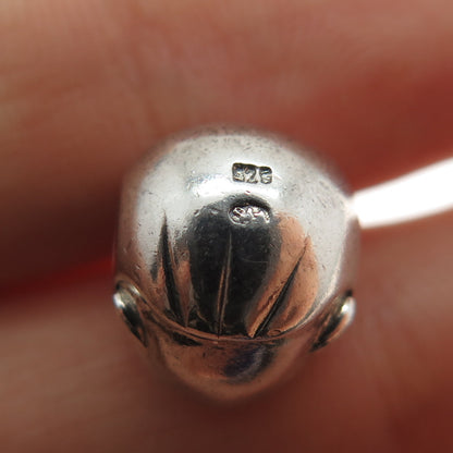 Reflection Beads 925 Sterling Silver Little Boy's Head Slide Bead Charm