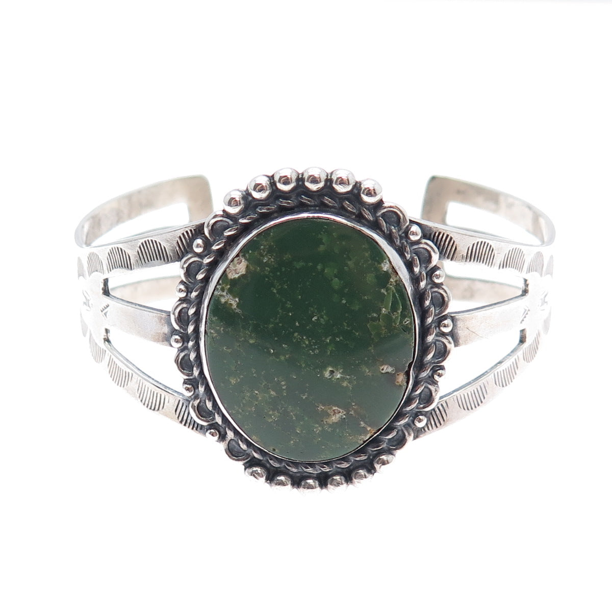 Old Pawn 925 Sterling Silver Vintage Royston Turquoise Adjustable Bracelet 6.75"