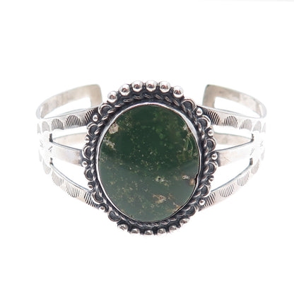 Old Pawn 925 Sterling Silver Vintage Royston Turquoise Adjustable Bracelet 6.75"