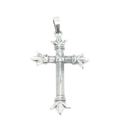 925 Sterling Silver Vintage West Syrian Cross Pendant