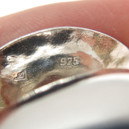SILPADA 925 Sterling Silver Vintage Modernist Disc Oxidized Ring Size 10.75