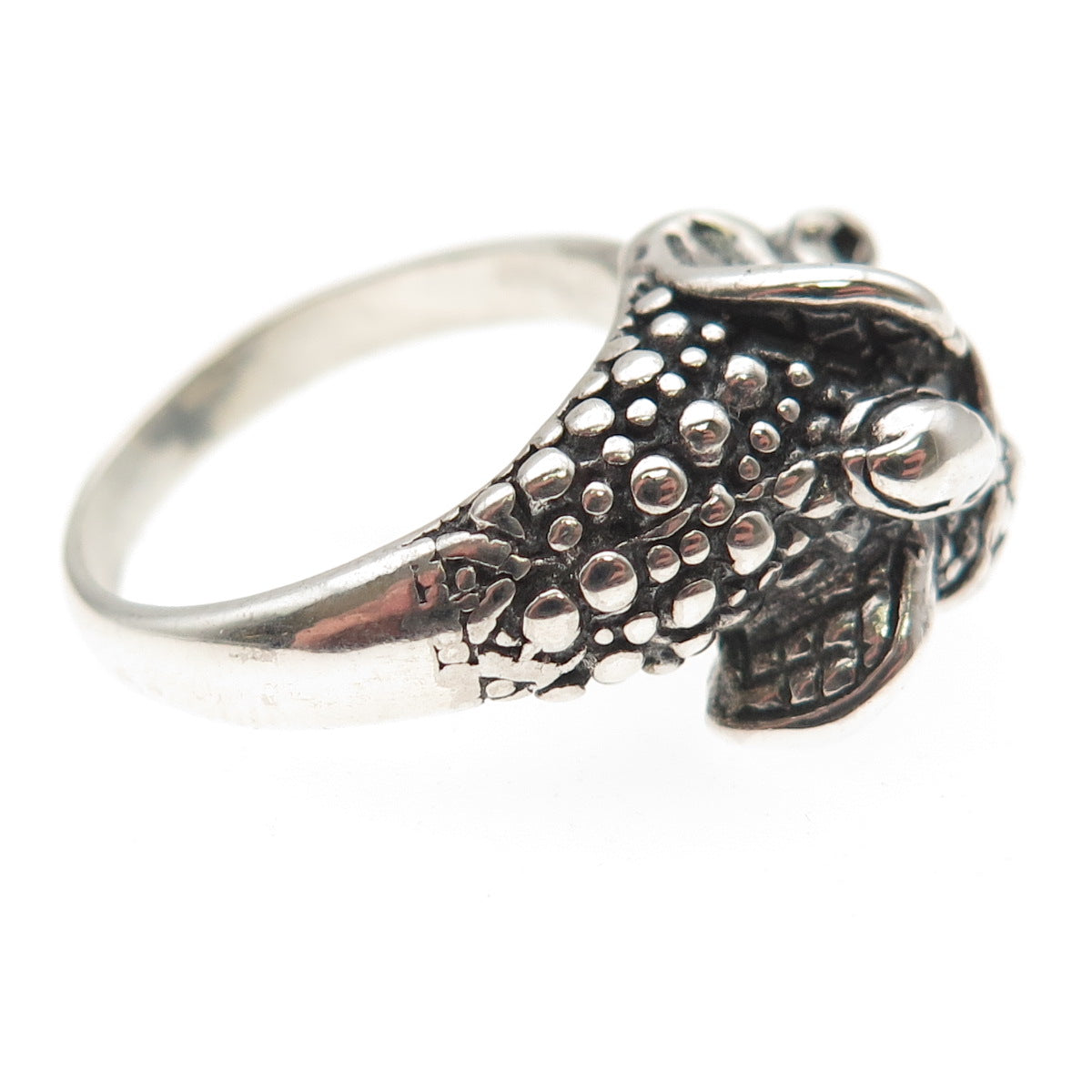 925 Sterling Silver Vintage Elephant Oxidized Ring Size 7