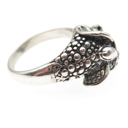 925 Sterling Silver Vintage Elephant Oxidized Ring Size 7