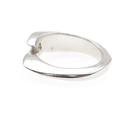 GUESS 925 Sterling Silver Hook Ring Size 7