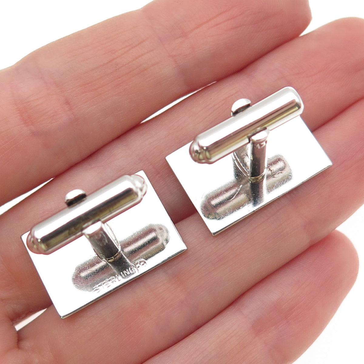 925 Sterling Silver Vintage Engraved Cufflinks