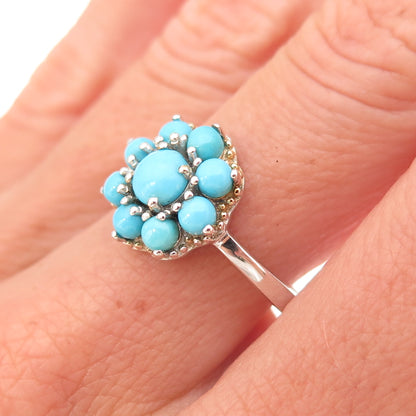 Chuck Clemency 925 Sterling Silver Real Sleeping Beauty Turquoise Ring Size 7