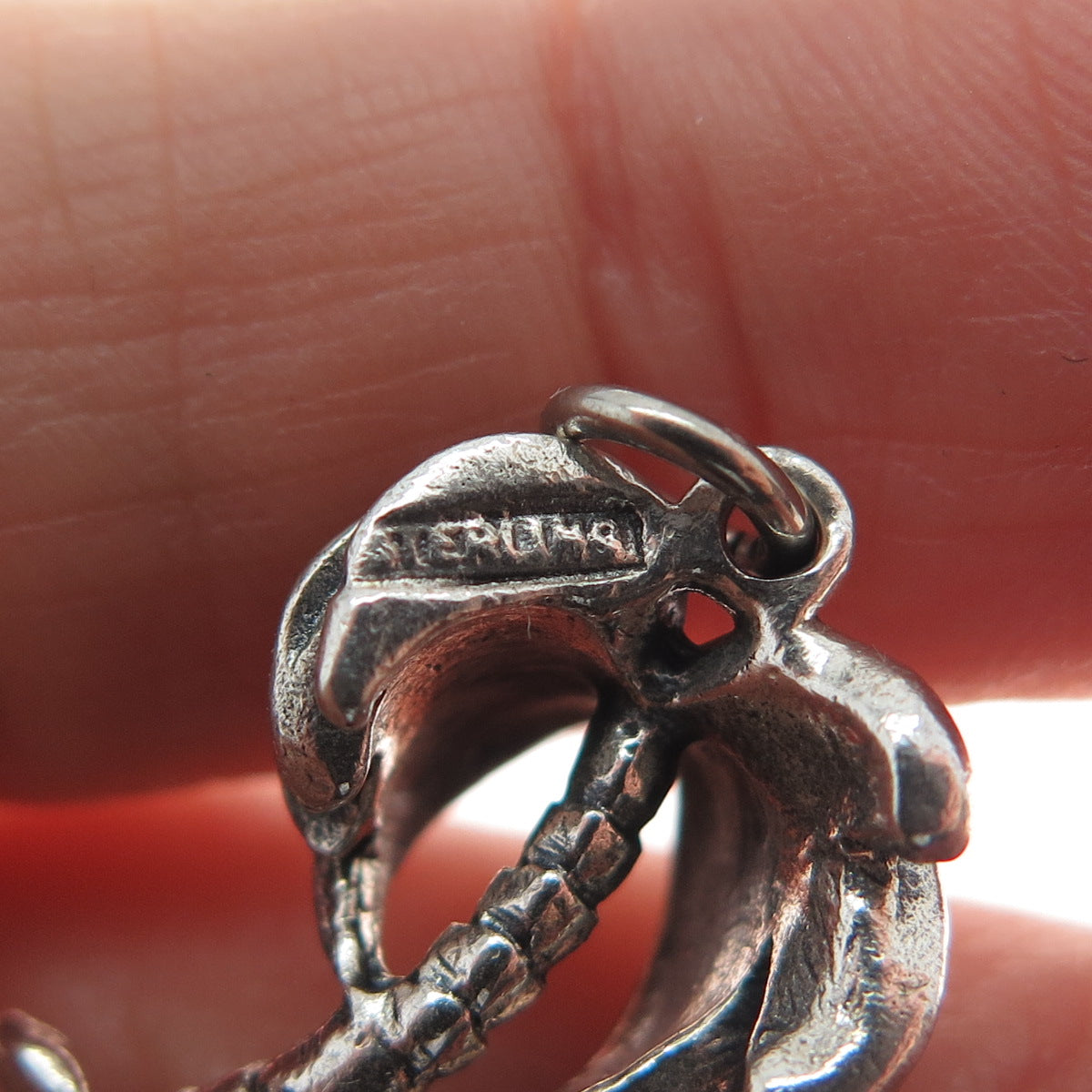 925 Sterling Silver Vintage Palm Tree Oxidized Minimalist 3D Charm Pendant