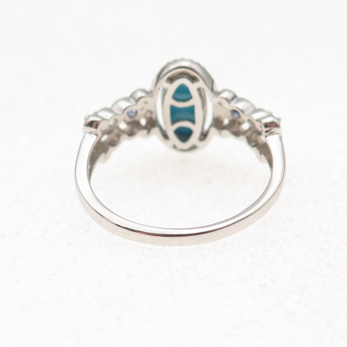 Chuck Clemency 925 Sterling Silver Real Turquoise & Tanzanite Ring Size 8