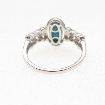 Chuck Clemency 925 Sterling Silver Real Turquoise & Tanzanite Ring Size 8