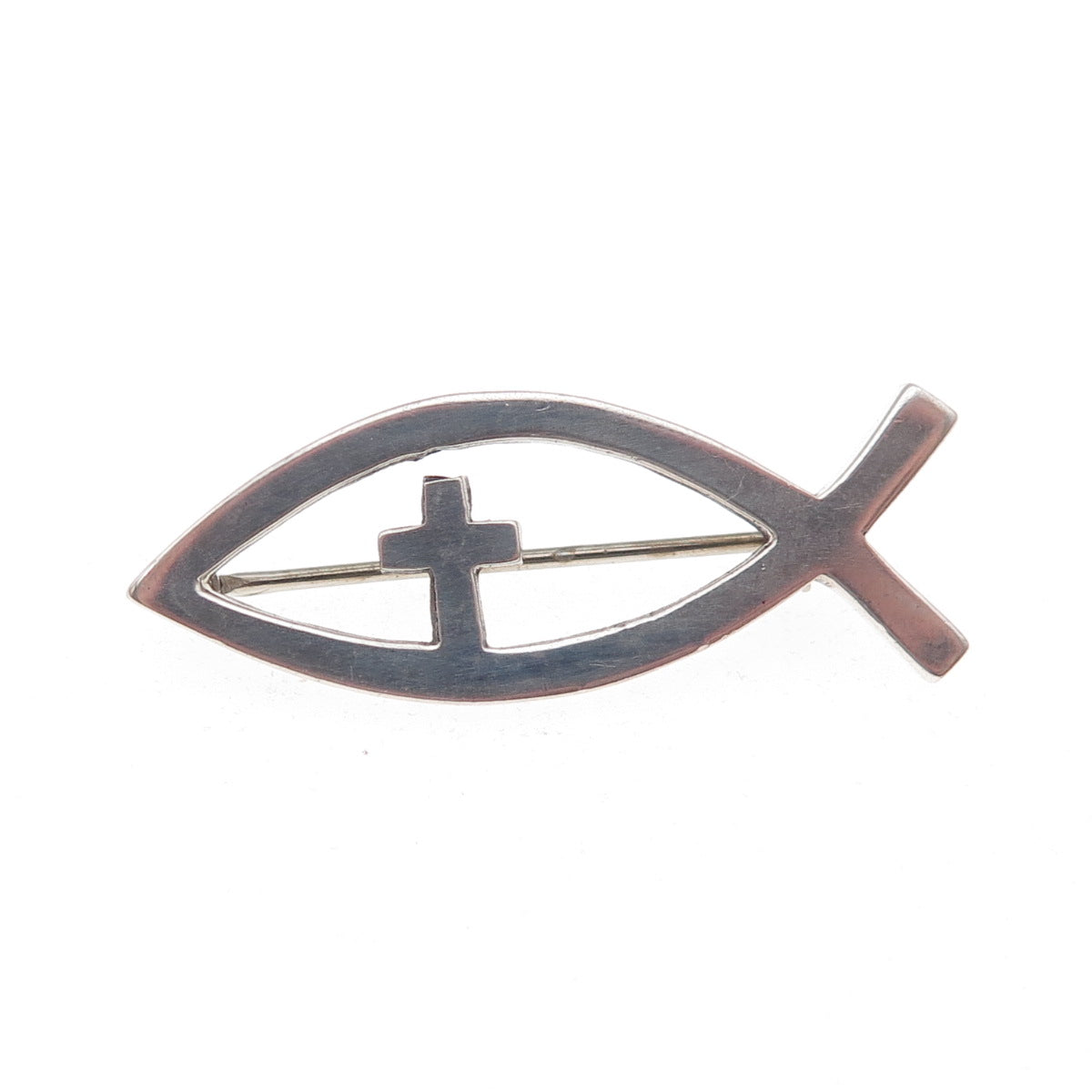 James Avery 925 Sterling Silver Vintage Cross Ichthus Pin Brooch