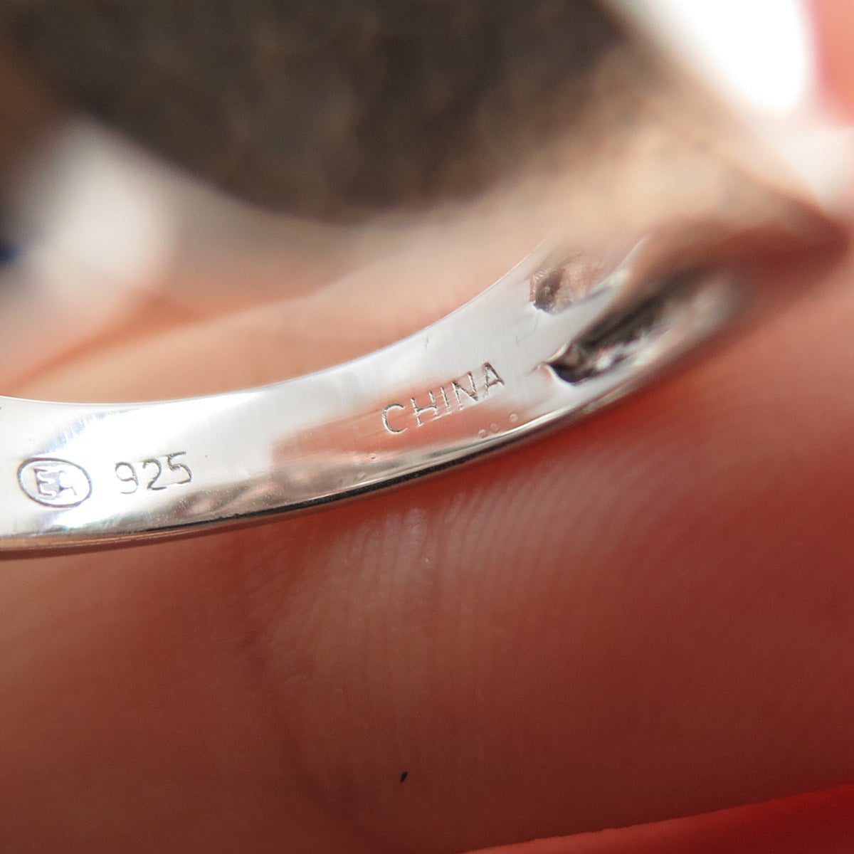 925 Sterling Silver 2-Tone Real Round-Cut Diamond Modernist Wavy Ring Size 8