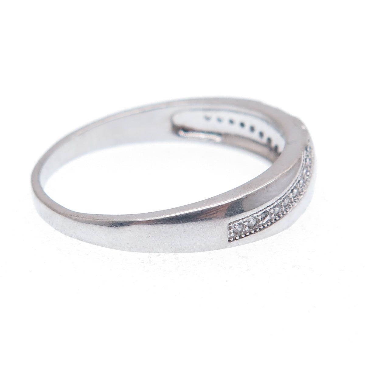 925 Sterling Silver Round-Cut C Z Ring Size 10.75