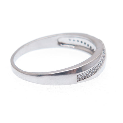 925 Sterling Silver Round-Cut C Z Ring Size 10.75