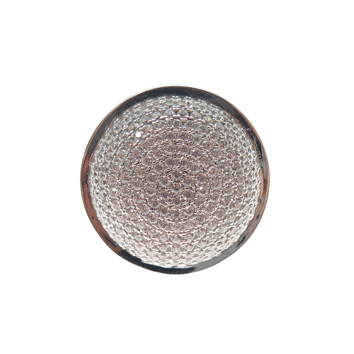 925 Sterling Silver Round-Cut C Z Dome Ring Size 9.25