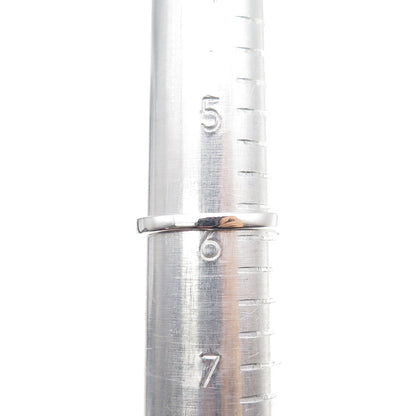 925 Sterling Silver Real Round-Cut Diamond Heart Ring Size 6