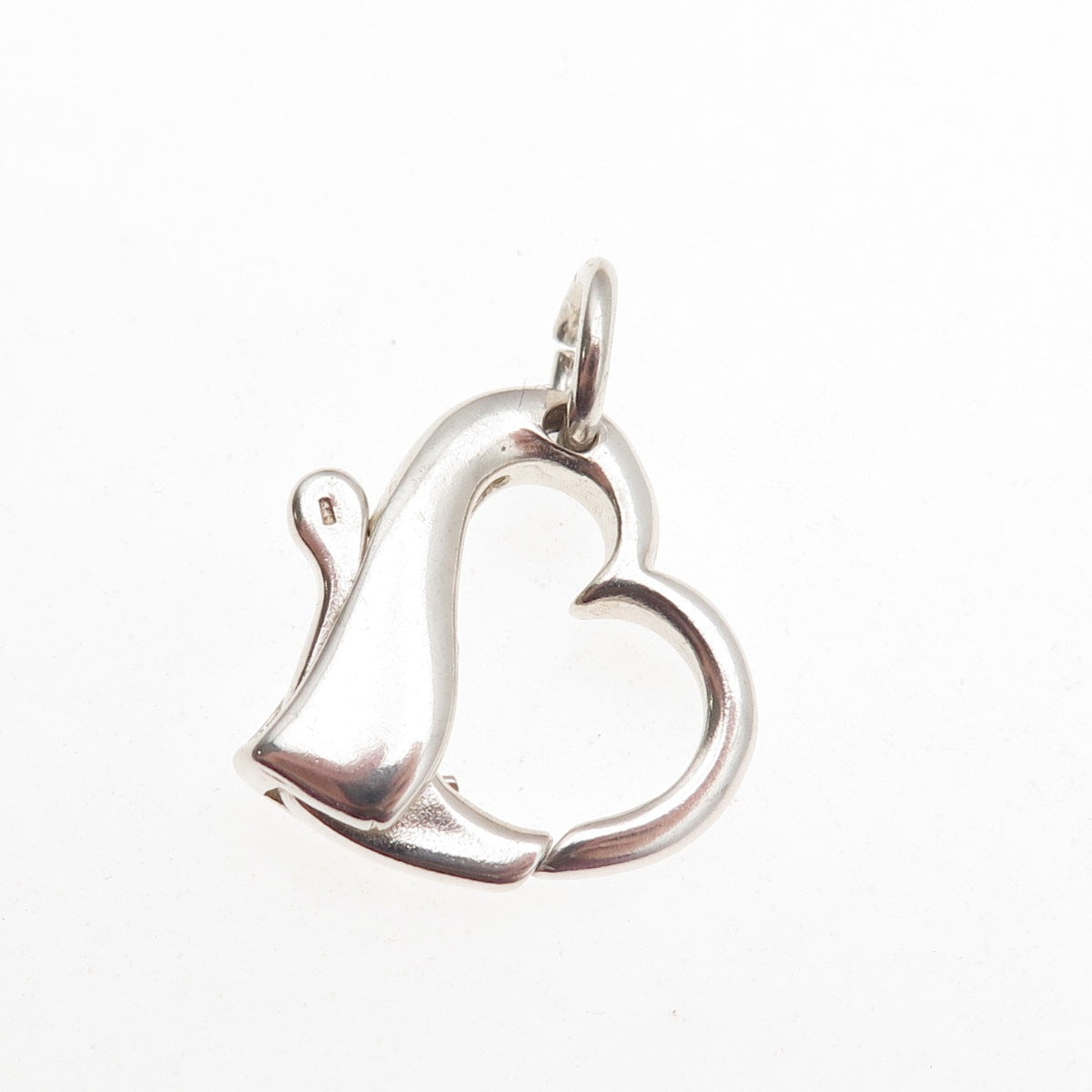 925 Sterling Silver Vintage Bracelet / Necklace Heart Lobster Lock Clasp