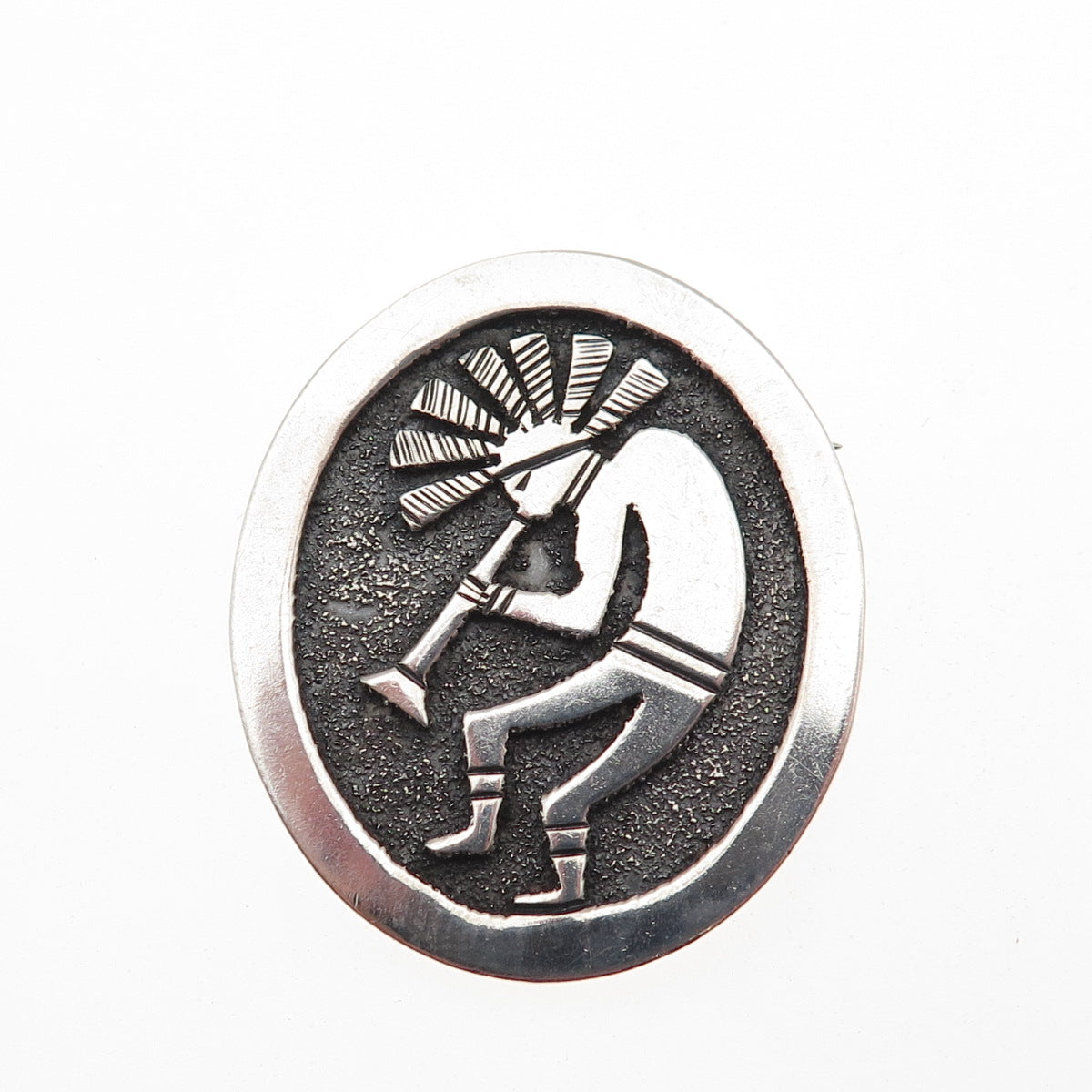 Ben Boyd Navajo Old Pawn Sterling Silver Vintage Kokopelli Pin Brooch / Pendant