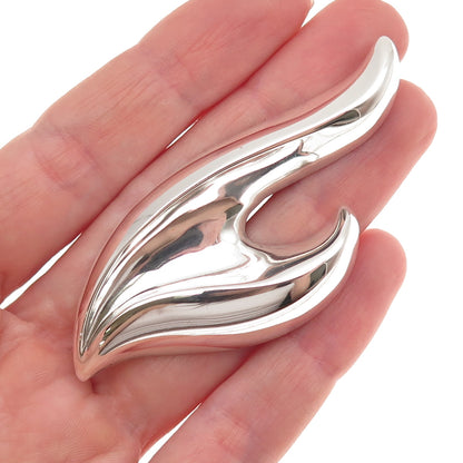 Kabana 925 Sterling Silver Vintage Modernist Pin Brooch