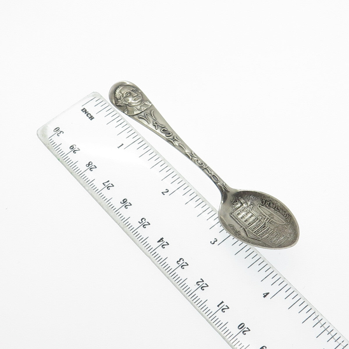 MECHANICS 925 Sterling Silver Antique White House Washington DC Coffee Spoon