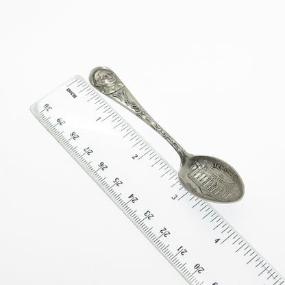 MECHANICS 925 Sterling Silver Antique White House Washington DC Coffee Spoon