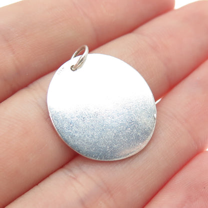 925 Sterling Silver Vintage Letter O Initial Minimalist Charm Pendant