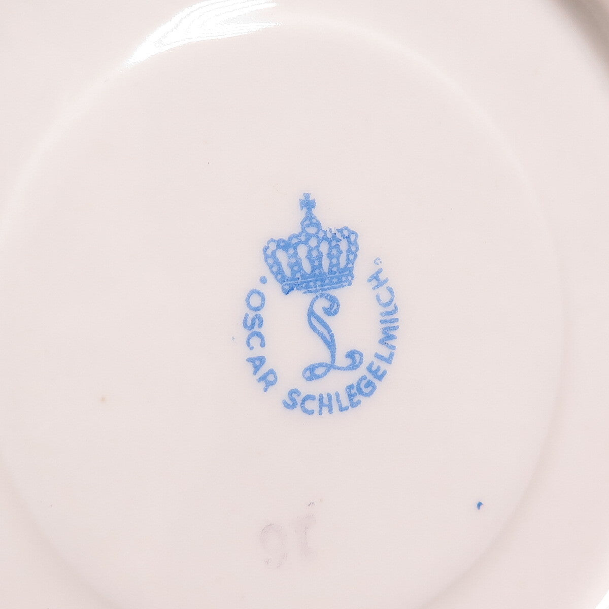 OSCAR SCHLEGELMILCH Antique SET of 2 Floral Collectable Porcelain Cabinet Plates