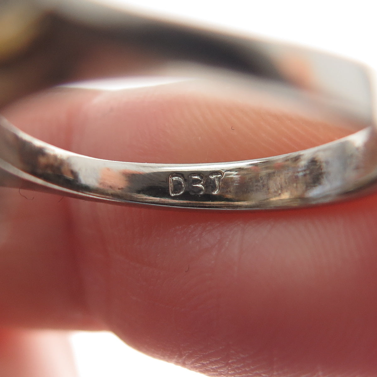 DBJ DEE BERKLE 925 Sterling Silver Vintage Faux Pearl & C Z Flower Ring Size 5.5