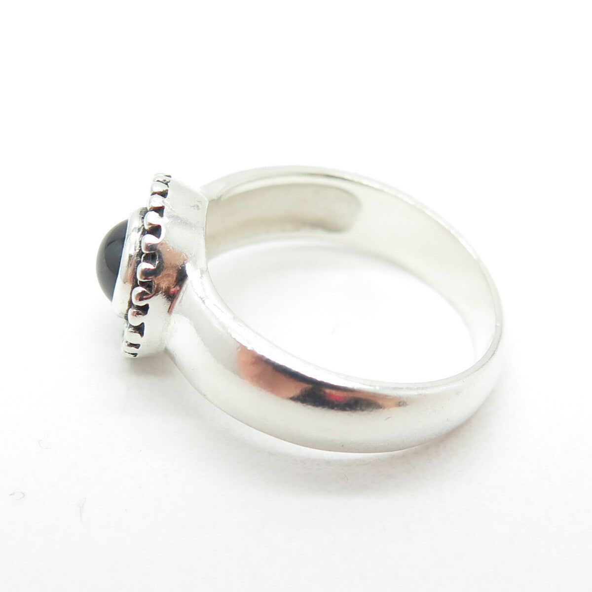 925 Sterling Silver Vintage Real Tourmaline Modernist Flower Ring Size 5.75