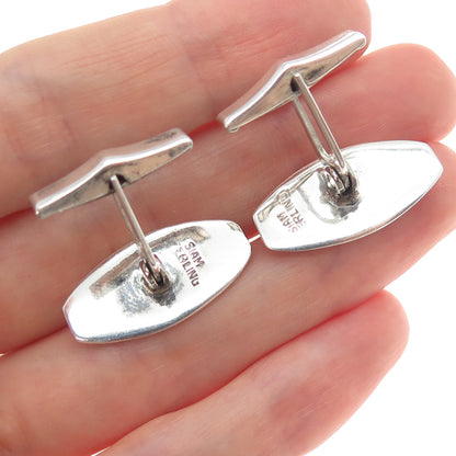 925 Sterling Silver Antique Siam Buddha Cufflinks