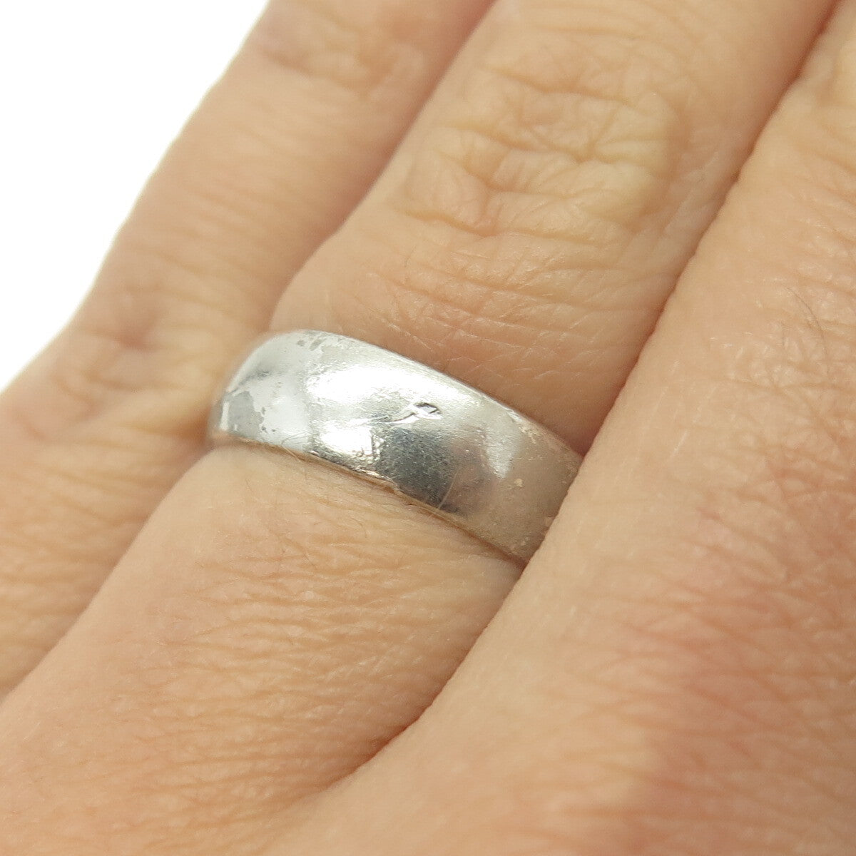 VARGAS 925 Sterling Silver Vintage Classic Band Ring Size 6