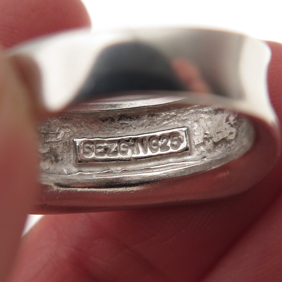 Sezgin 925 Sterling Silver Textured Modernist Ring Size 6.25