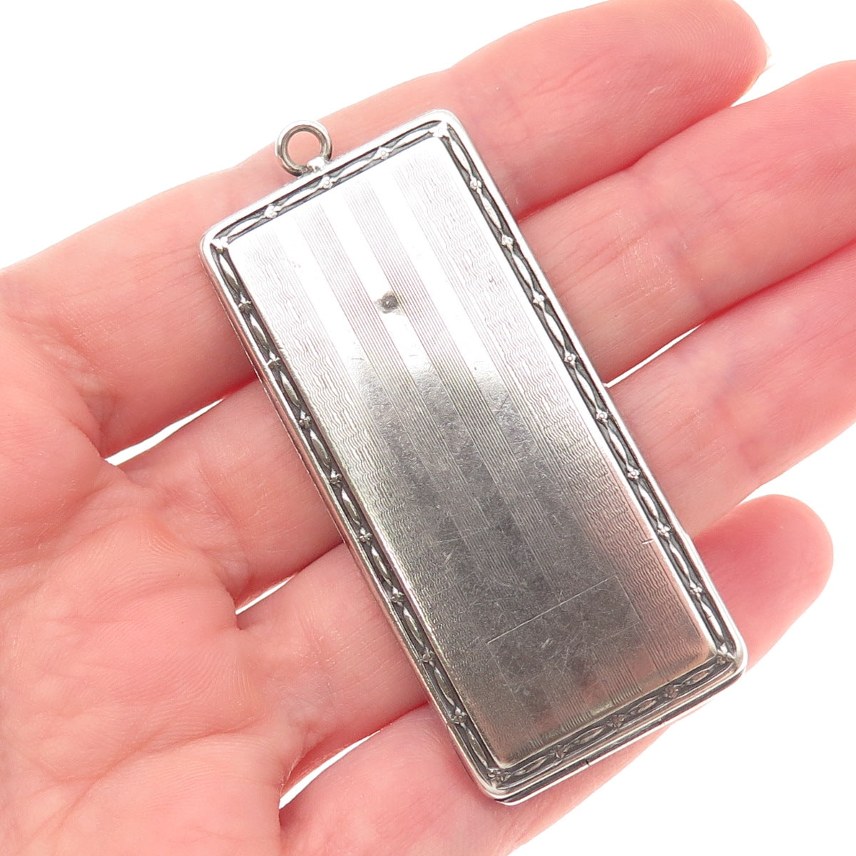 Carter Qvarnstrom & Remington 925 Sterling Antique Chatelaine Stamp Case Pendant
