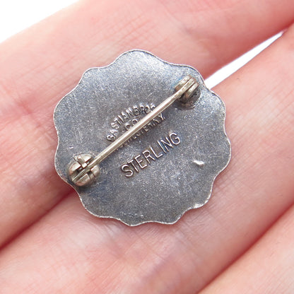 BASTIAN BROS Sterling Vintage Enamel Masonic Eastern Star Member 25 Years Brooch