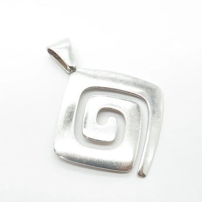 925 Sterling Silver Vintage 1979 Omega Tau Spiral Pendant
