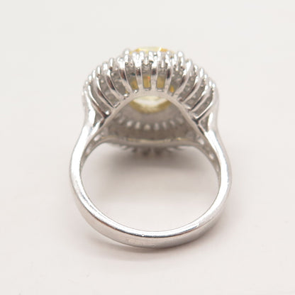 925 Sterling Silver Multi-Color C Z Ring Size 8