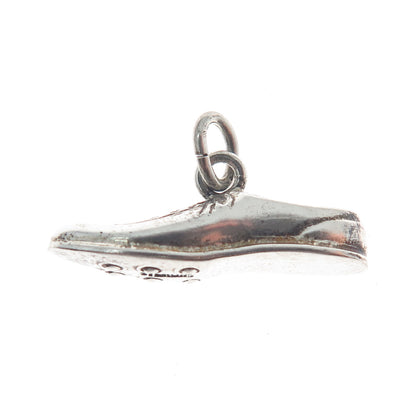 925 Sterling Silver Vintage Golf Shoe Minimalist 3D Charm Pendant