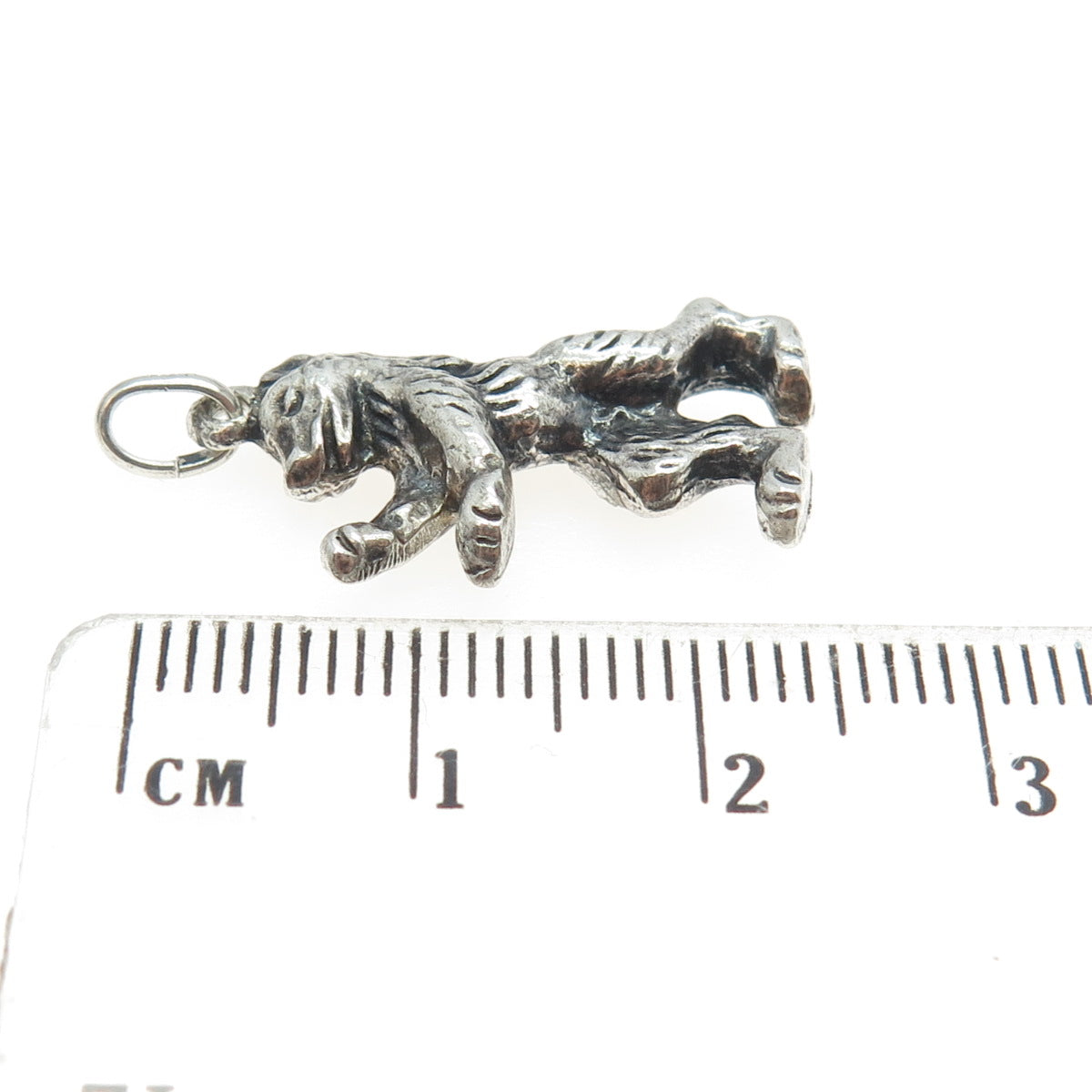 800 Silver Antique Art Deco Royal Bear Charm Pendant