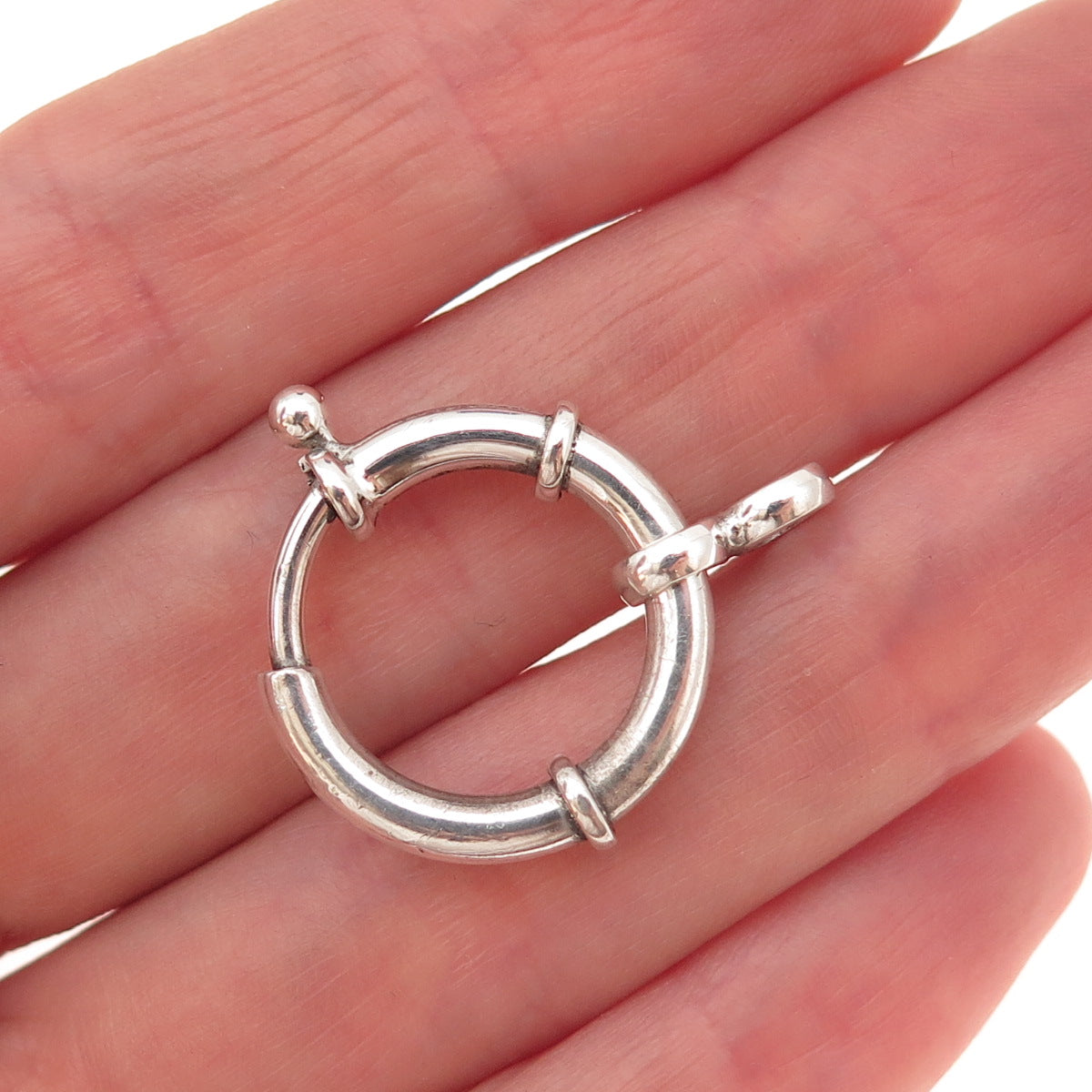 925 Sterling Silver Vintage Bracelet / Necklace Spring Ring Lock Clasp