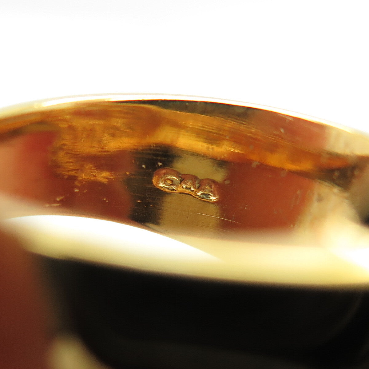 CHATEAU D'ARGENT 925 Sterling Silver Gold Plated Real Citrine Ring Size 6.5