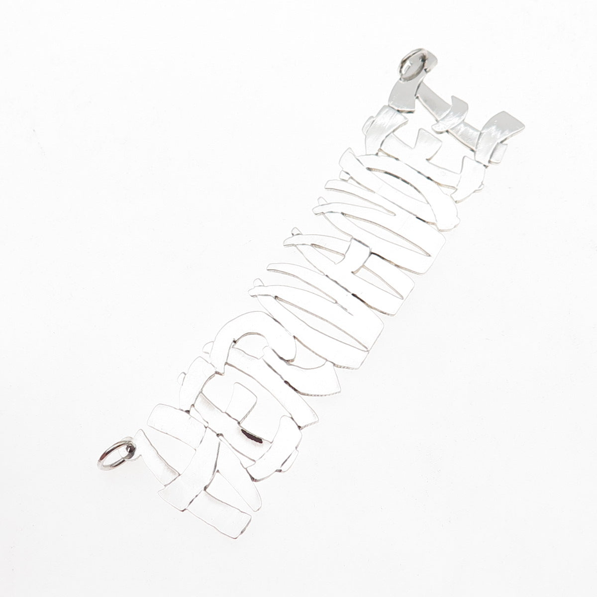 925 Sterling Silver Vintage Hernandez Nameplate Centerpiece Pendant