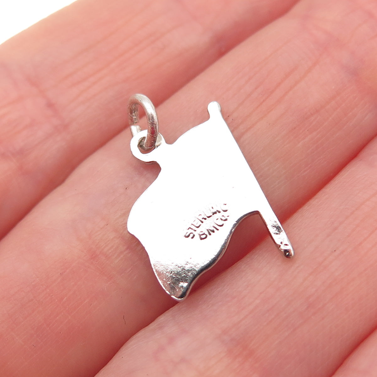 BREADNER CO. Sterling Silver Vintage Enamel Flag of Canada Mini Charm Pendant
