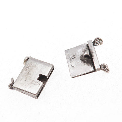 925 Sterling Silver Vintage Bracelet / Necklace Box Lock Clasp