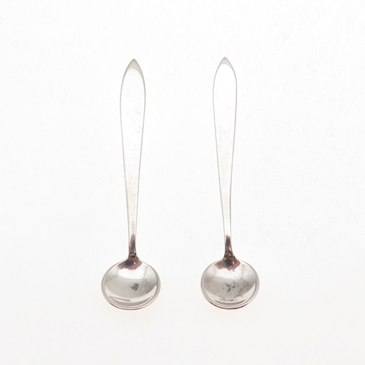 Kirk Stieff Sterling Silver Vintage 1957 Cynthia SET of 2 Salt & Spices Spoons